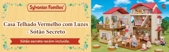 Sylvanian Families Casa Telhado Vermelho com Luzes - Sótão Secreto