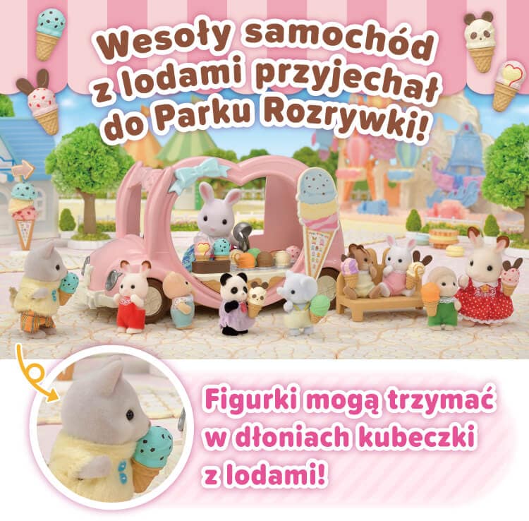 Wesoły samochód z lodami przyjechał do Parku Rozrywki!