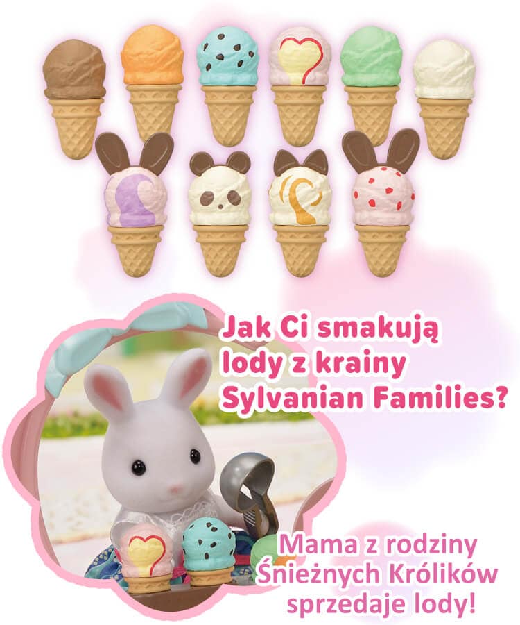 Mama z rodziny Śnieżnych Królików sprzedaje lody!